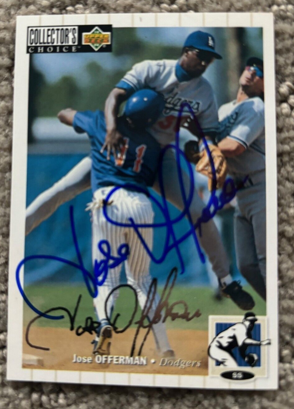 Jose Offerman signed autographed 1994 UD Collectors Choice #219 Silver Card