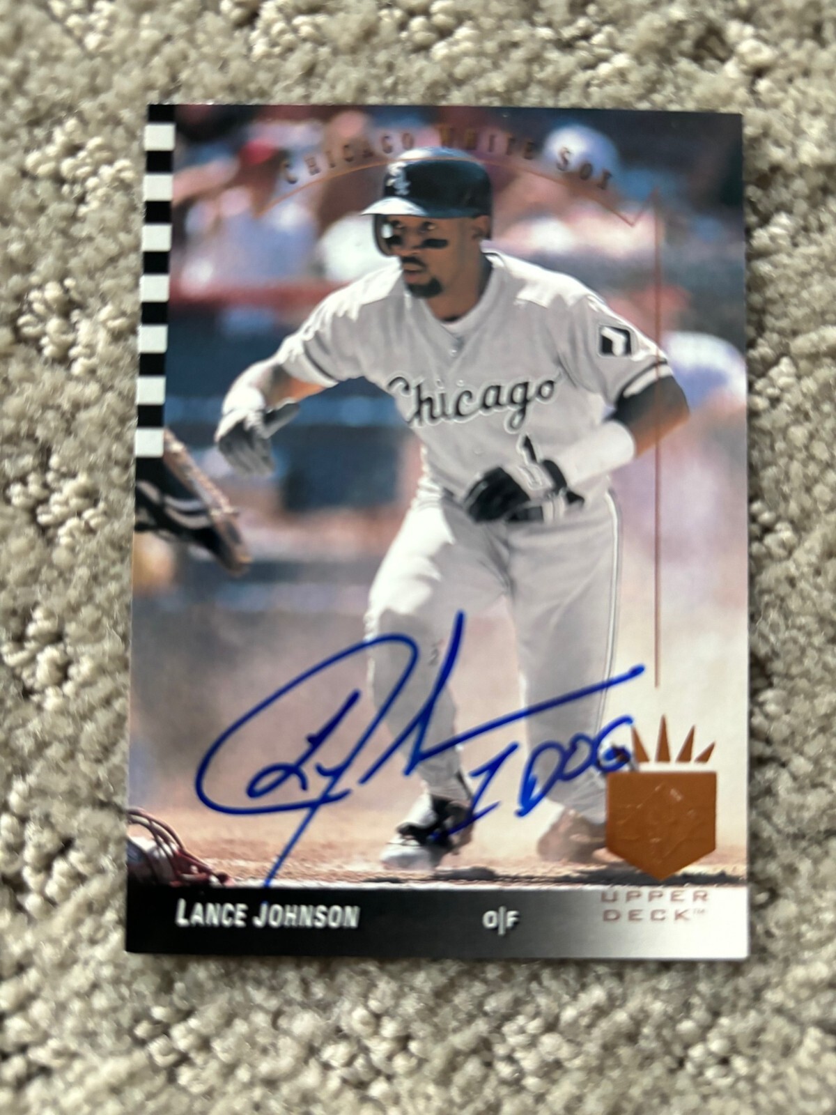 Lance Johnson signed autographed 1993 SP Baseball Card #256 Chicago White Sox
