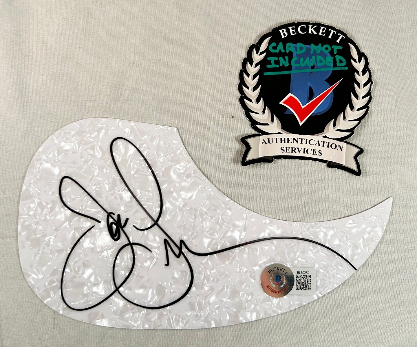John Stamos Signed Acoustic Pickguard Beckett BAS 1 COA