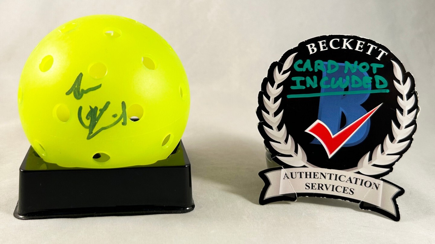 Anna Leigh Waters Signed Pickleball Ball Beckett BAS 2 COA