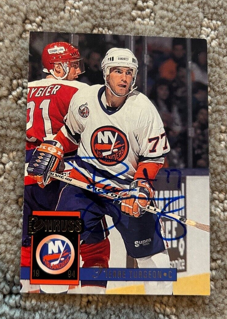 Pierre Turgeon signed autographed 1993-94 Donruss Card Islanders #209