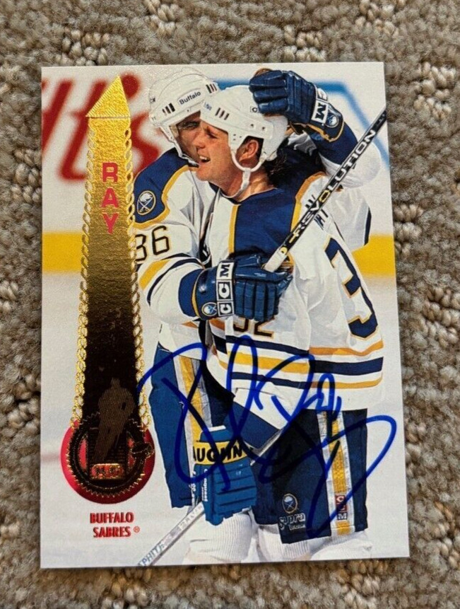 Rob Ray signed autographed 1994 Pinnacle #514 Card Buffalo Sabres