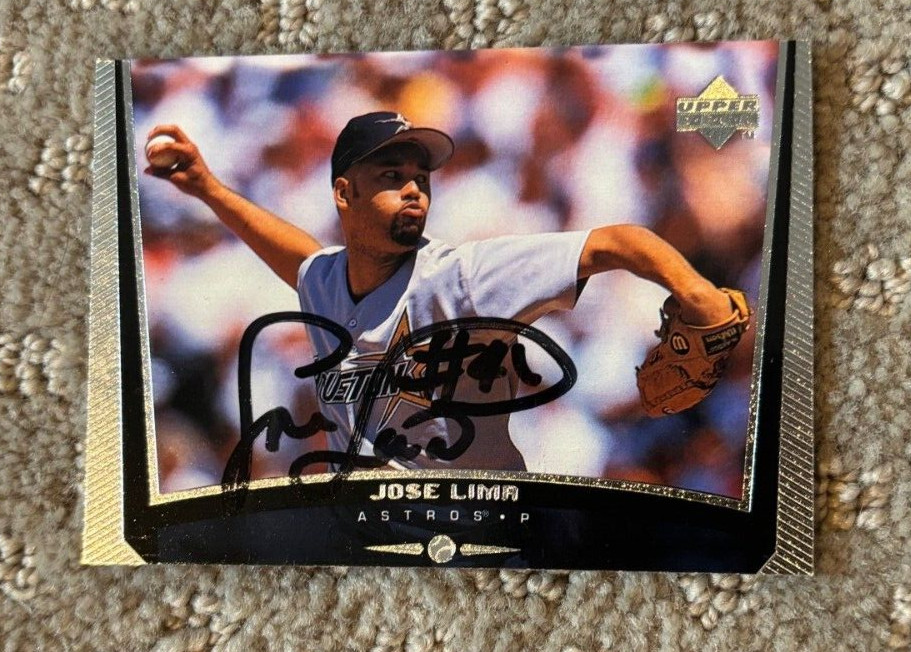 1999 Upper Deck Jose Lima signed autographed card #111 Houston Astros