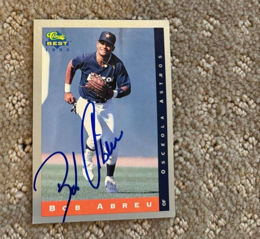 1993 Classic Best #24 Bob Bobby Abreu signed autographed card Phillies