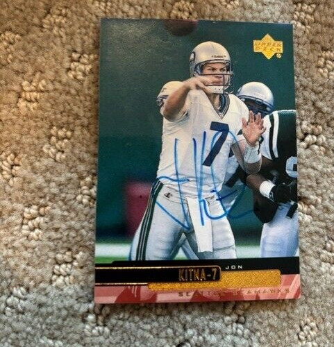 Jon Kitna signed autographed 1999 Upper Deck #195 Seattle Seahawks Football Card