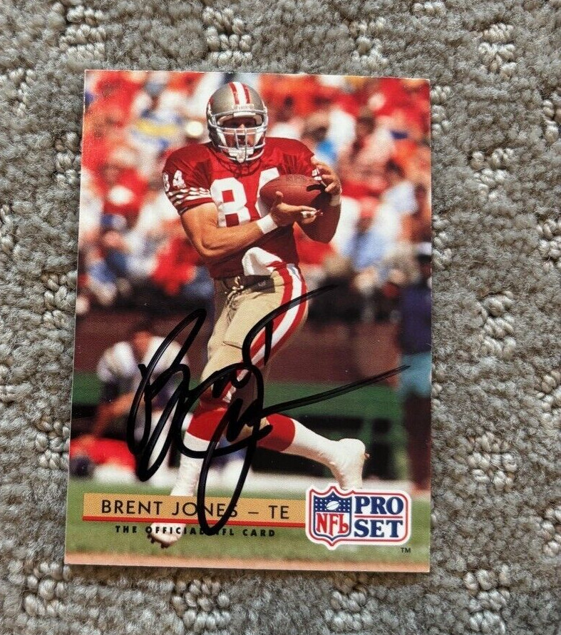 Brent Jones signed autographed 1992 Pro Set #320 San Francisco 49ers FOOTBALL