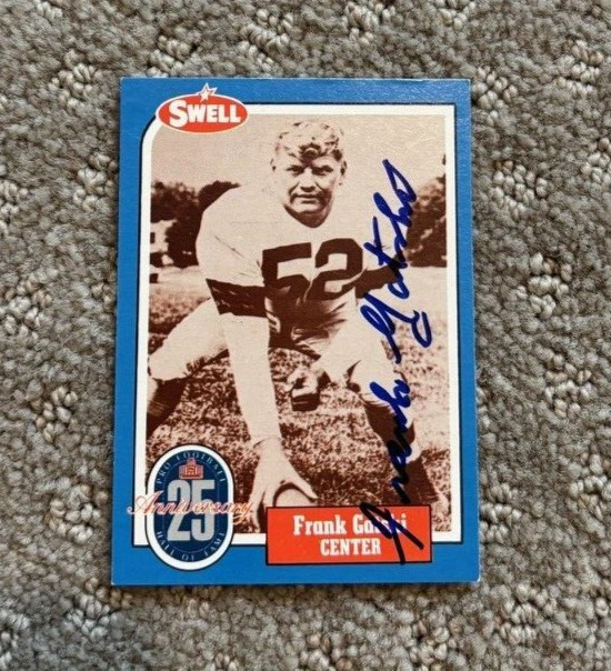 Frank Gatski Signed Autographed Swell Football Card Cleveland Browns
