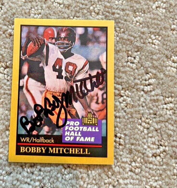 Bobby Mitchell SIGNED AUTOGRAPHED 1991 ENOR CARD Washington Redskins