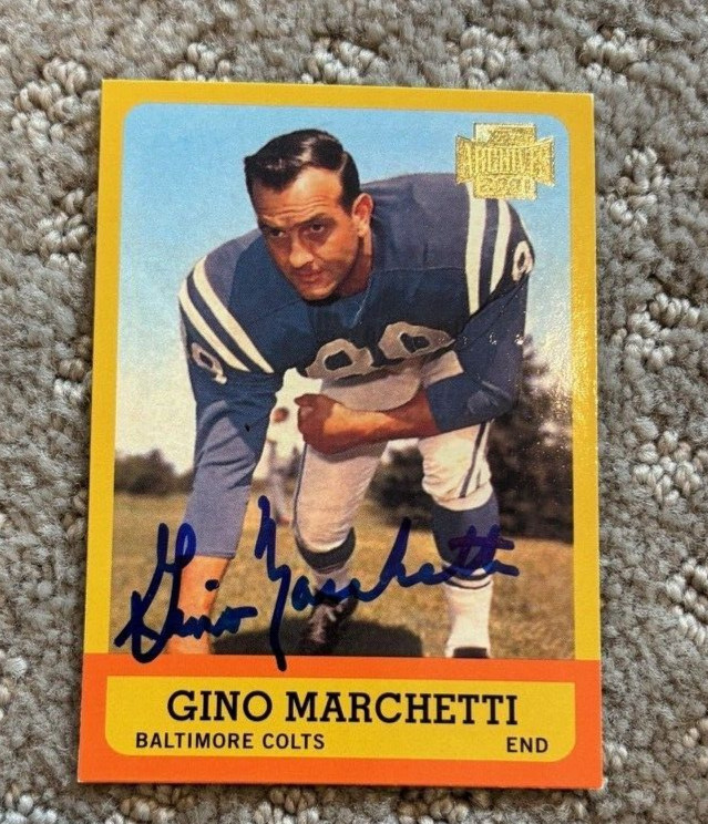 Gino Marchetti signed autographed 2001 Topps Archives Card Baltimore Colts