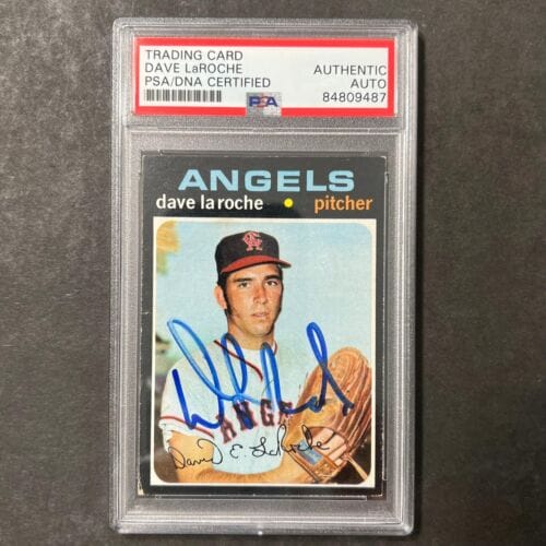 1971 TOPPS #174 DAVE LAROCHE SIGNED CARD PSA SLABBED AUTO ANGELS COLLECTIBLE MEMORABILIA