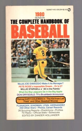 1980 MLB HANDBOOK OF BASEBALL VINTAGE PAPERBACK BOOK AMAZING CONDITION+RARE