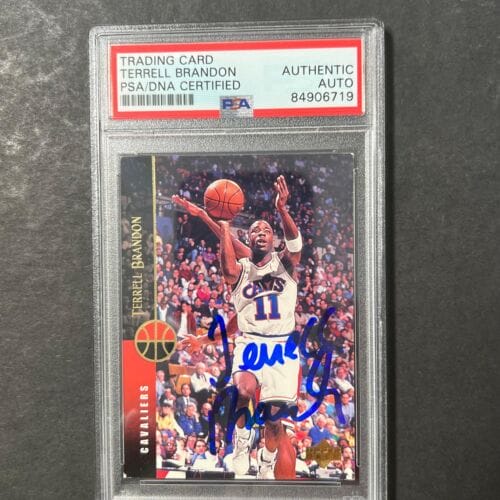 1994-95 UPPER DECK #41 TERRELL BRANDON SIGNED CARD AUTO PSA/DNA SLABBED CAVALIER COLLECTIBLE MEMORABILIA