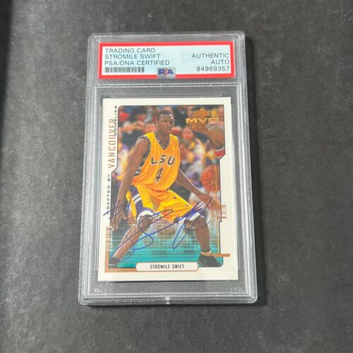 1999-00 UPPERDECK MVP ROOKIE #194 STROMILE SWIFT SIGNED CARD PSA SLABBED AUTO TI COLLECTIBLE MEMORABILIA