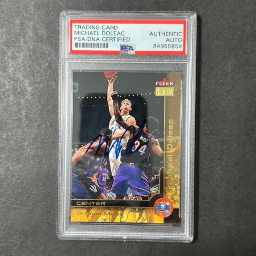 2000-01 FLEER TOPPS #38 MICHAEL DOLEAC SIGNED CARD AUTO PSA SLABBED MAGIC COLLECTIBLE MEMORABILIA