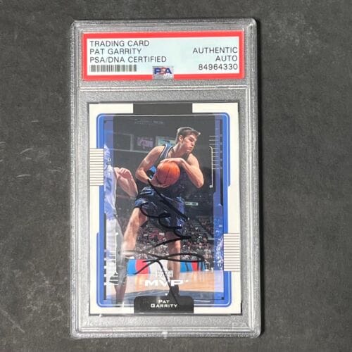 2001-02 UPPER DECK #120 PAT GARRITY SIGNED CARD PSA SLABBED AUTO MAGIC COLLECTIBLE MEMORABILIA