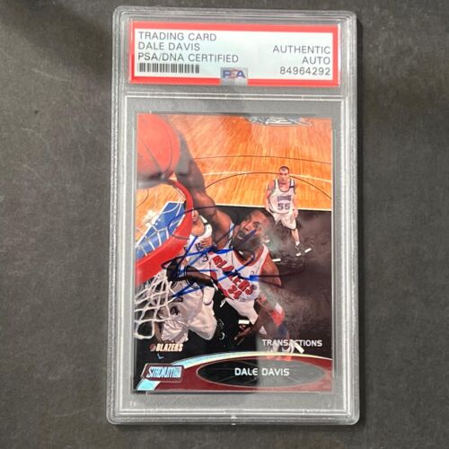 2001 NBA PROPERTIES #124 DALE DAVIS SIGNED CARD PSA SLABBED PACERS COLLECTIBLE MEMORABILIA