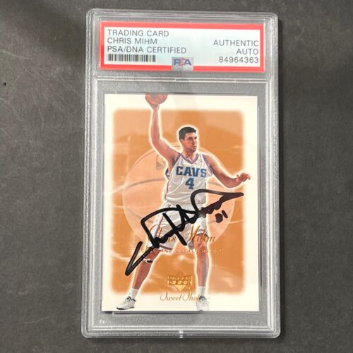 2001 UPPER DECK #15 CHRIS MIHM SIGNED CARD AUTO PSA SLABBED CAVS COLLECTIBLE MEMORABILIA