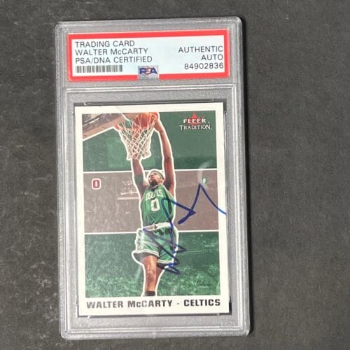 2003-04 FLEER TRADITION #212 WALTER MCCARTY SIGNED CARD AUTO PSA/DNA SLABBED CEL COLLECTIBLE MEMORABILIA