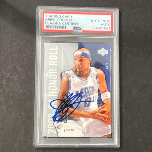 2003-04 UPPER DECK HONOR ROLL #61 DREW GOODEN SIGNED CARD AUTO PSA/DNA SLABBED M COLLECTIBLE MEMORABILIA