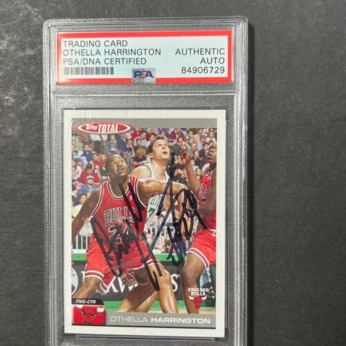 2004-05 TOPPS TOTAL #160 OTHELLA HARRINGTON SIGNED CARD AUTO PSA SLABBED BULLS COLLECTIBLE MEMORABILIA