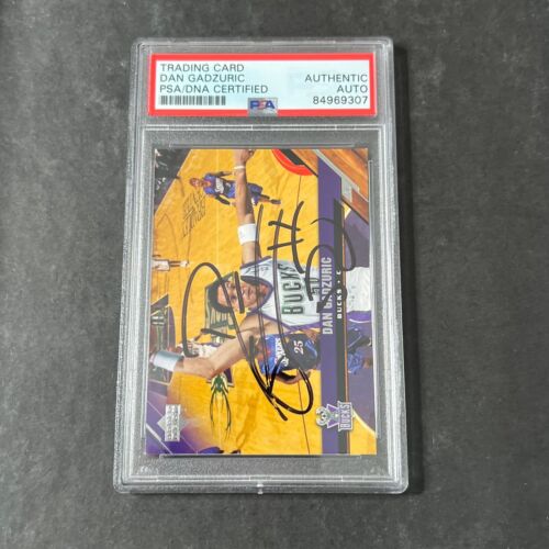 2004-05 UPPERDECK #105 DAN GADZURIC SIGNED CARD AUTO PSA SLABBED BUCKS COLLECTIBLE MEMORABILIA