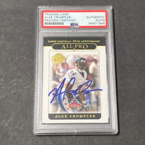 2006 TOPPS FOOTBALL 50TH ANNIVERSARY #342 SIGNED CARD ALGE CRUMPLER AUTO PSA ATL COLLECTIBLE MEMORABILIA