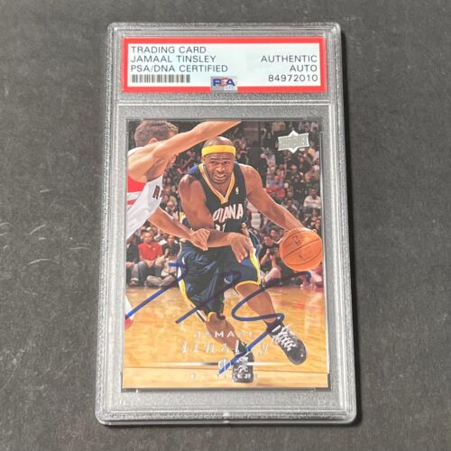 2008-09 UPPER DECK #69 JAMAAL TINSLEY SIGNED CARD AUTO PSA SLABBED PACERS COLLECTIBLE MEMORABILIA