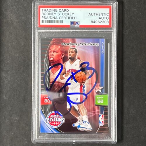 2009 PANINI RODNEY STUCKEY SIGNED CARD AUTO PSA SLABBED PISTONS COLLECTIBLE MEMORABILIA