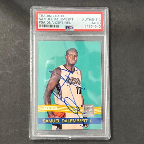 2010-11 DONRUSS #225 SAMUEL DALEMBERT SIGNED CARD AUTO PSA SLABBED KINGS COLLECTIBLE MEMORABILIA