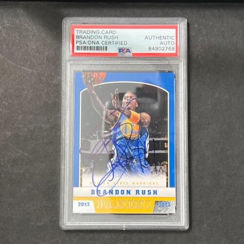 2012-13 PANINI BASKETBALL #22 BRANDON RUSH SIGNED CARD AUTO PSA SLABBED WARRIORS COLLECTIBLE MEMORABILIA