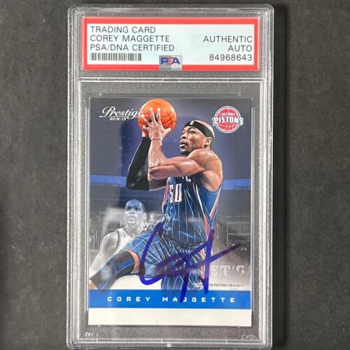2012-13 PANINI PRESTIGE #95 COREY MAGGETTE SIGNED CARD AUTO PSA SLABBED PISTONS COLLECTIBLE MEMORABILIA