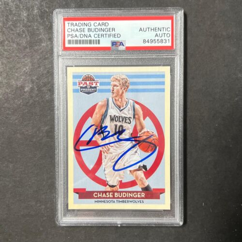 2012 PANINI PAST AND PRESENT BASKETBALL #145 CHASE BUDINGER SIGNED CARD AUTO PSA COLLECTIBLE MEMORABILIA