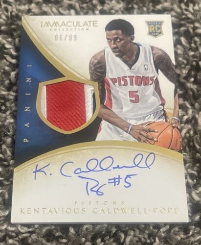 2013-14 PANINI IMMACULATE BASKETBALL KENTAVIOUS CALDWELL-POPE AUTO PATCH RC #/99 COLLECTIBLE MEMORABILIA