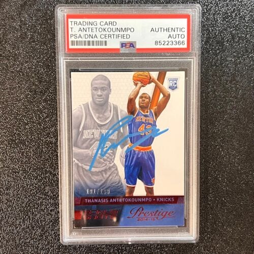 2014-15 PANINI PRESTIGE BONUS SHOTS #197 THANASIS ANTETOKOUNMPO SIGNED CARD AUTO COLLECTIBLE MEMORABILIA