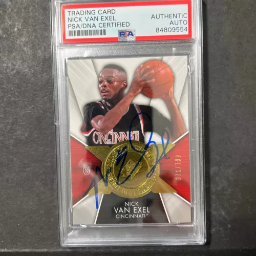 2014-15 UPPER DECK SPX #F-NE NICK VAN EXEL SIGNED CARD AUTO PSA/DNA SLABBED CINC COLLECTIBLE MEMORABILIA