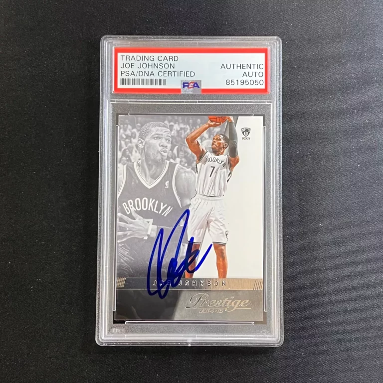 2014 PANINI #132 JOE JOHNSON SIGNED CARD AUTO PSA SLABBED COLLECTIBLE MEMORABILIA
