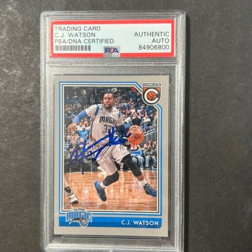 2016-17 PANINI COMPLETE #193 C.J. WATSON SIGNED CARD AUTO PSA SLABBED MAGIC COLLECTIBLE MEMORABILIA