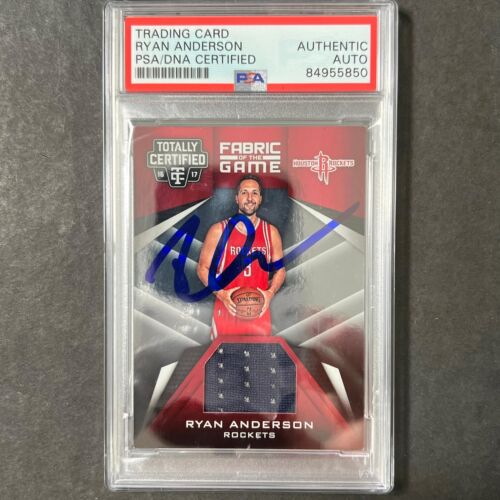 2016-17 PANINI TOTALLY CERTIFIED #29 RYAN ANDERSON SIGNED CARD AUTO PSA SLABBED COLLECTIBLE MEMORABILIA
