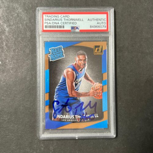 2017-18 DONRUSS RATED ROOKIE #194 SINDARIUS THORNWELL SIGNED CARD AUTO PSA SLAB COLLECTIBLE MEMORABILIA