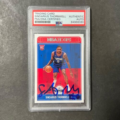 2017 NBA HOOPS #250 SINDARIUS THORNWELL SIGNED CARD AUTO PSA SLABBED RC CLIPPERS COLLECTIBLE MEMORABILIA