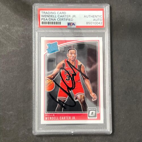 2018-19 PANINI DONRUSS #170 WENDELL CARTER JR. SIGNED CARD AUTO PSA SLABBED RC B COLLECTIBLE MEMORABILIA