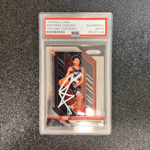 2018 PANINI PRIZM #61 ANFERNEE SIMONS SIGNED ROOKIE CARD AUTO PSA SLABBED RC BLA COLLECTIBLE MEMORABILIA