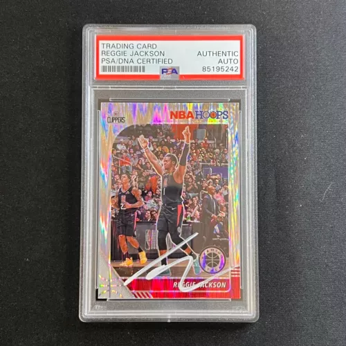 2019-20 PANINI HOOPS PREMIUM STOCK #57 REGGIE JACKSON SIGNED CARD AUTO PSA SLABB COLLECTIBLE MEMORABILIA