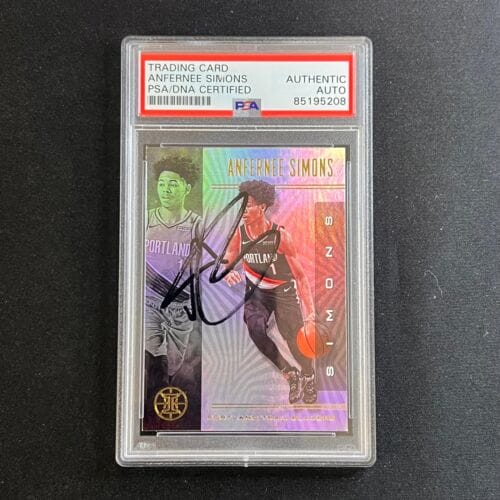 2019-20 PANINI ILLUSIONS #69 ANFERNEE SIMONS SIGNED ROOKIE CARD AUTO PSA SLABBED COLLECTIBLE MEMORABILIA