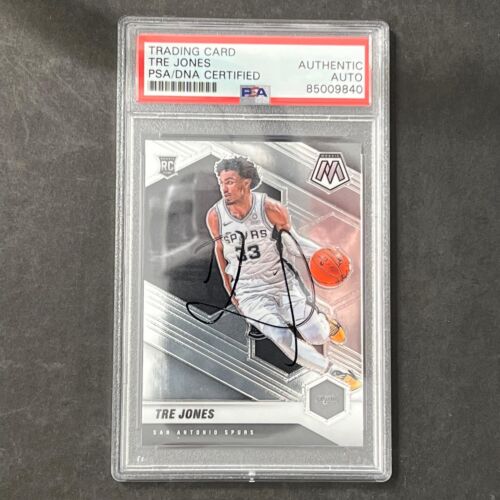 2020-21 MOSAIC BASKETBALL #243 TRE JONES SIGNED CARD AUTO PSA/DNA SLABBED RC SPU COLLECTIBLE MEMORABILIA