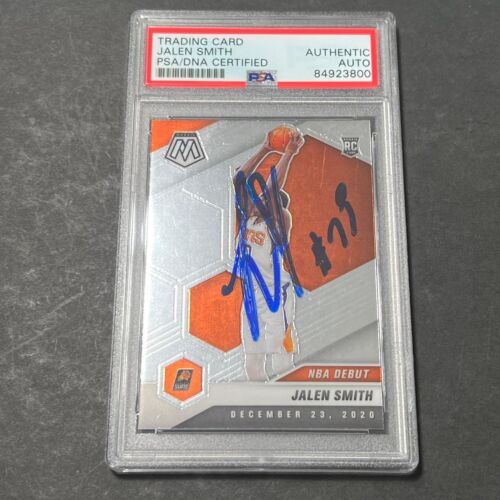 2020-21 PANINI MOSAIC #275 JALEN SMITH SIGNED CARD AUTO PSA SLABBED RC SUNS COLLECTIBLE MEMORABILIA