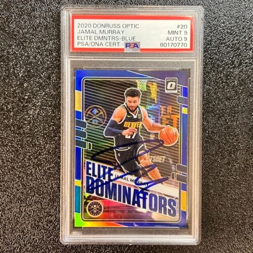 2020 PANINI DONRUSS OPTIC ELITE DOMINATORS-BLUE #20 JAMAL MURRAY SIGNED MINT 9 A COLLECTIBLE MEMORABILIA
