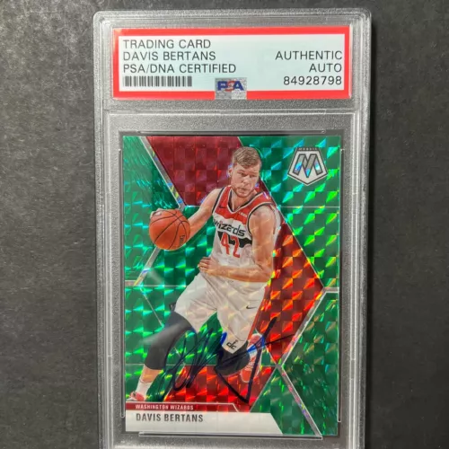 2020 PANINI MOSAIC #172 DAVIS BERTANS SIGNED CARD AUTO PSA/DNA SLABBED WIZARDS COLLECTIBLE MEMORABILIA