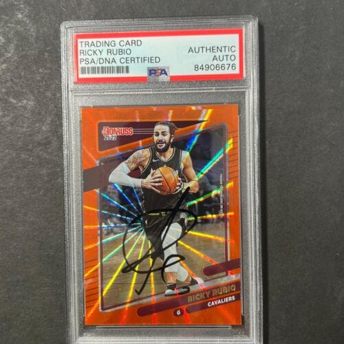 2021-22 Panini Donruss #51 Ricky Rubio Signed Card AUTO PSA Slabbed Cavs