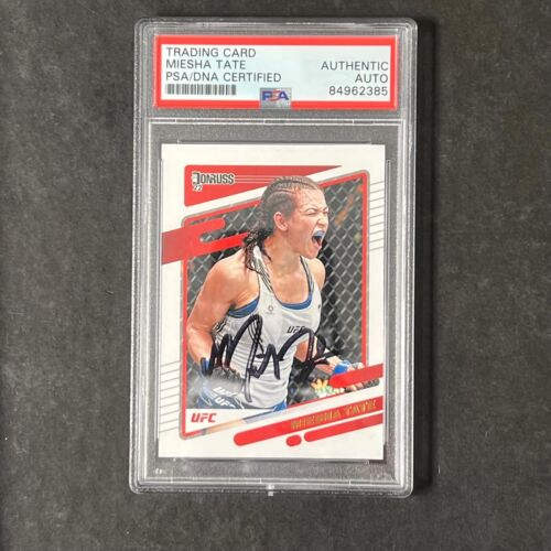 2022 PANINI DONRUSS #36 MIESHA TATE SIGNED CARD AUTO PSA SLABBED UFC COLLECTIBLE MEMORABILIA